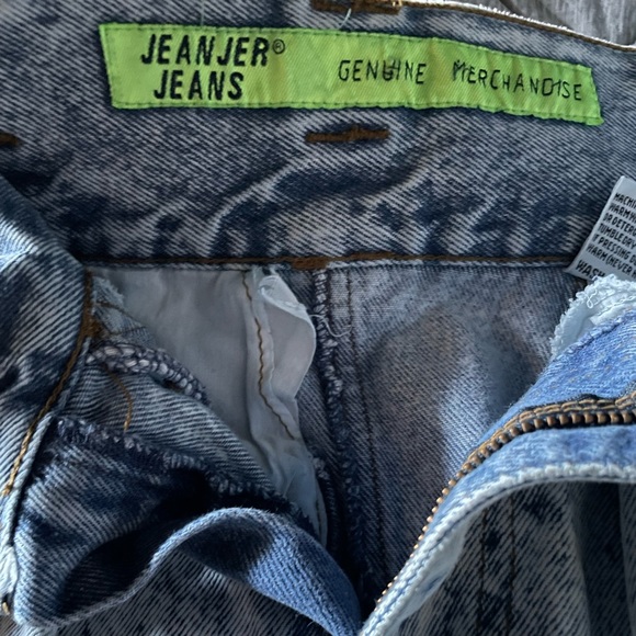 Jeanjer Jeans Vintage High Waisted Acid Wash Skirt Size 7/8 - Picture 5 of 5